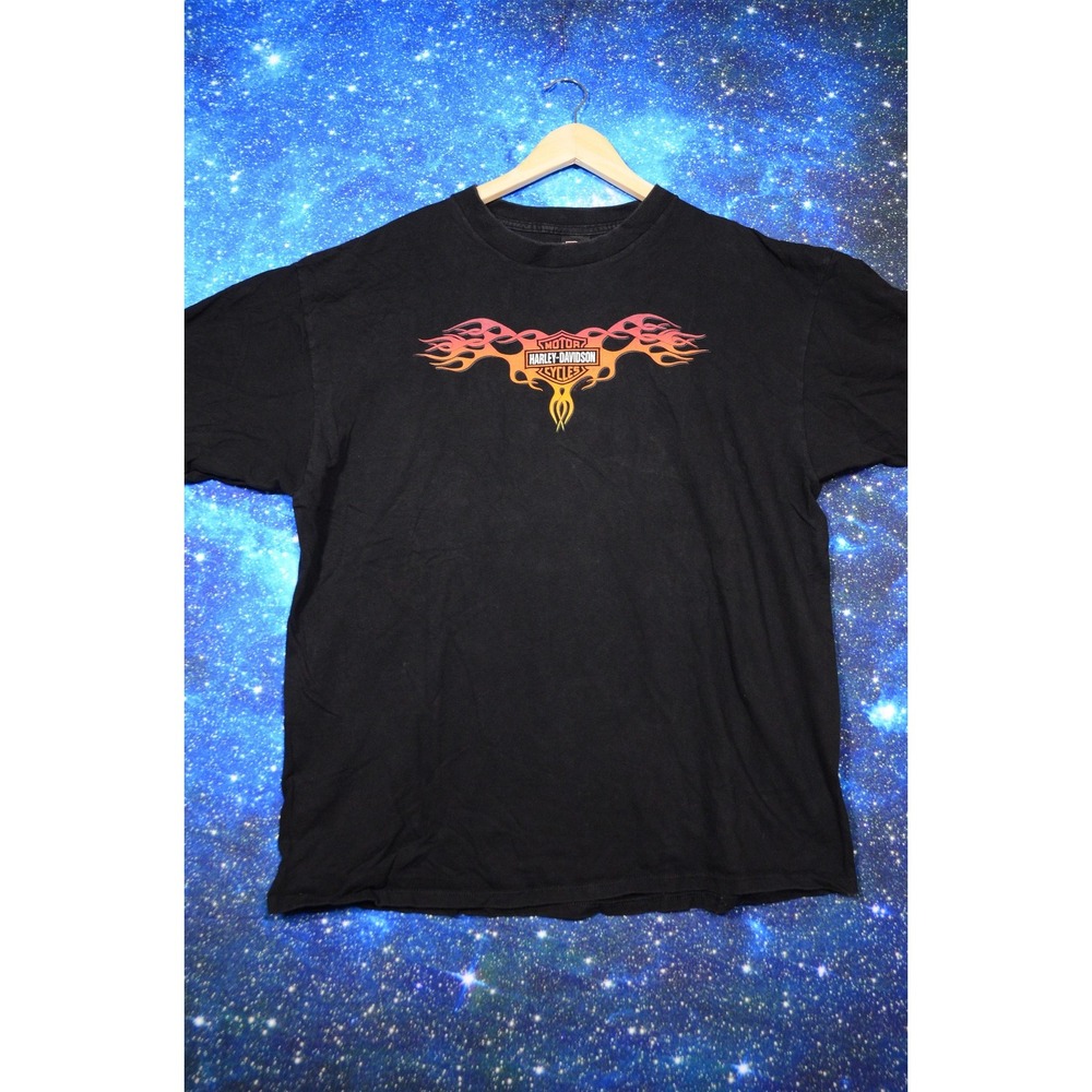 Vintage Harley-Davidson Shirt Mens 2XL Flame‎ Holoubek USA Motorcycle 90s
